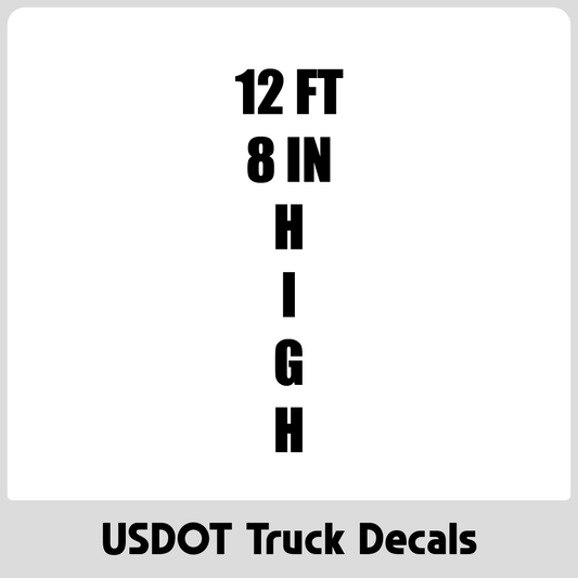 Truck Height Decal | Custom Vehicle Clearance Sticker