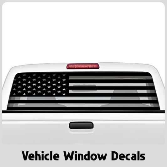 USA Flag Rear Window Decal