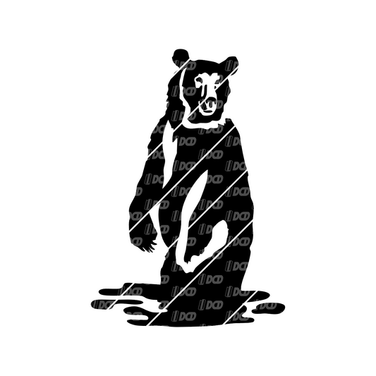 Grizzly Standing Decal