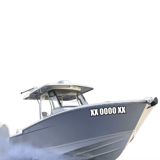 Custom Boat Registration Number Decals