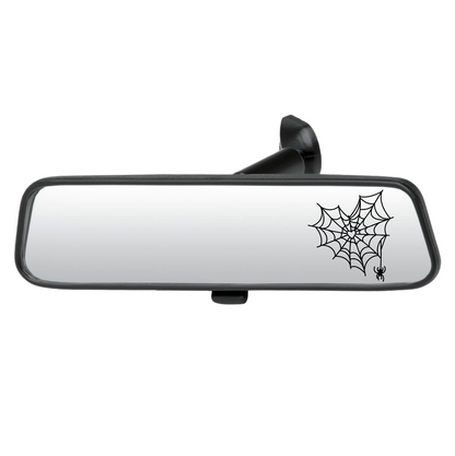 Heart Spider Web Rear View Mirror Decal