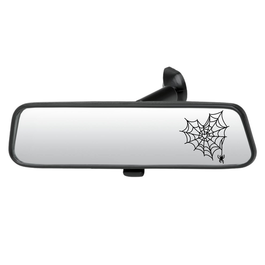 Heart Spider Web Rear View Mirror Decal