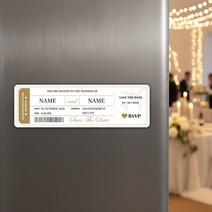 Boarding Pass Style | Save The Date Magnets