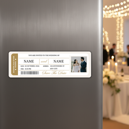 Boarding Pass Style | Save The Date Magnets