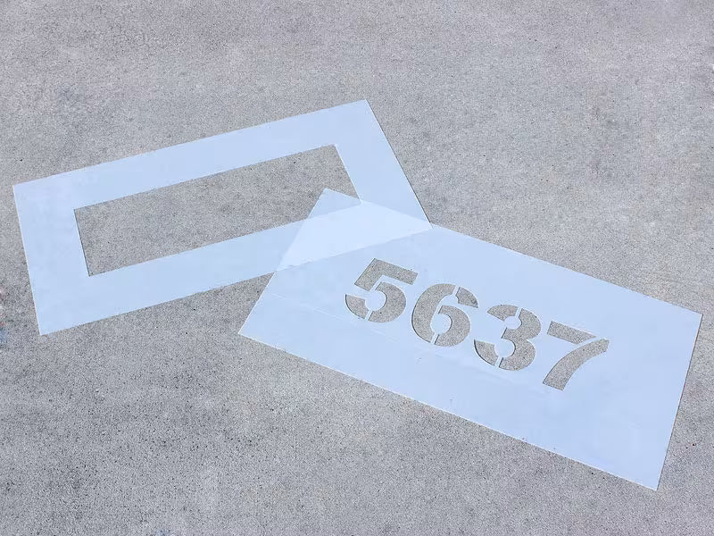 Reusable Plastic Address Stencil Sheet