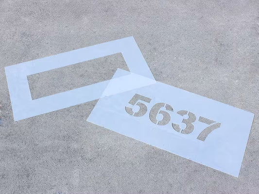 Reusable Plastic Address Stencil Sheet