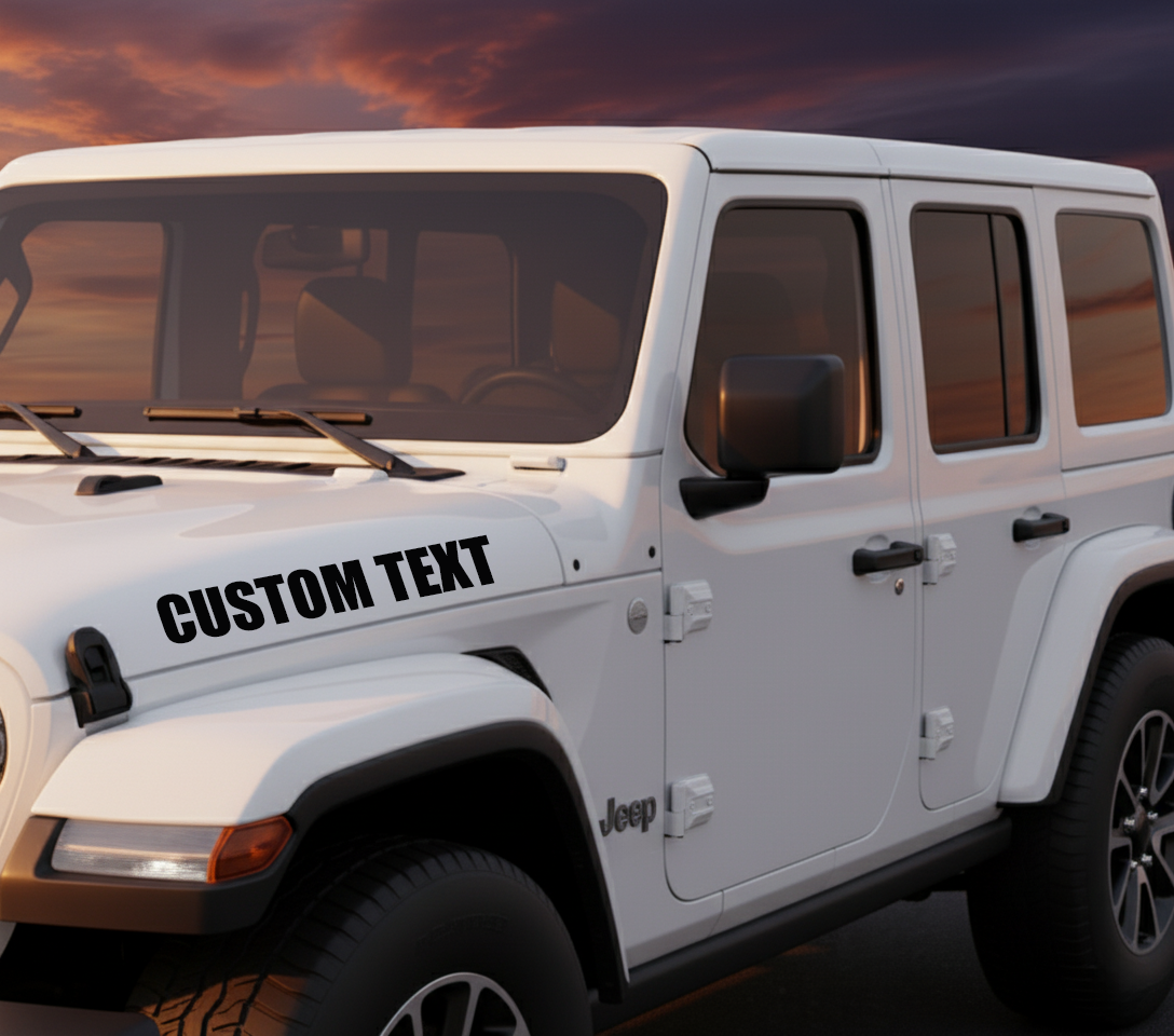 Custom Jeep Hood Decals