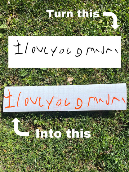 Custom Handwriting Decal