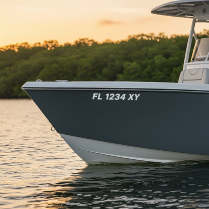 Custom Boat Registration Number Decals